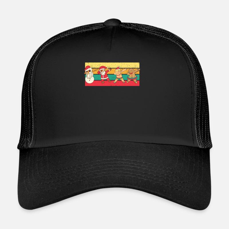Dabbing Weihnachtsmann Freunde Xmas Pyjamas Dab Trucker Cap
