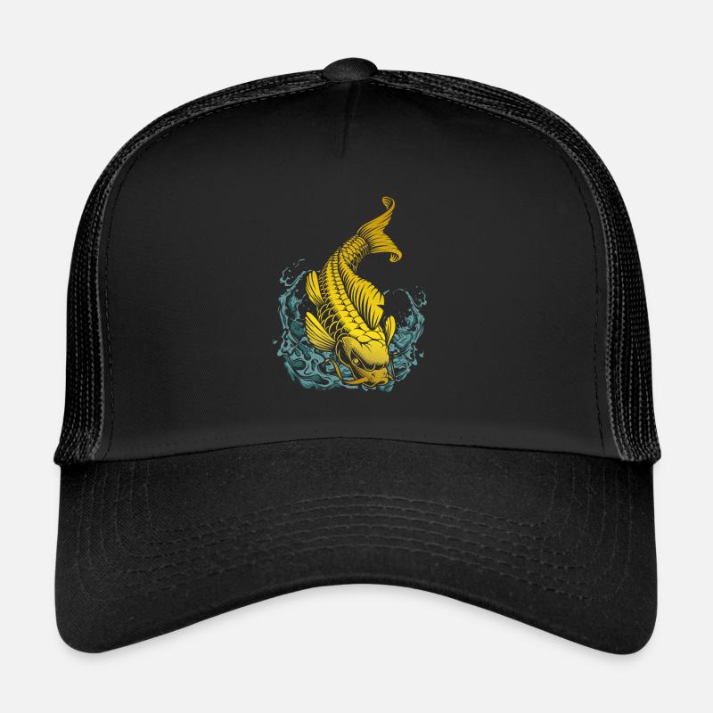 Gelber Koi Karpfen Trucker Cap
