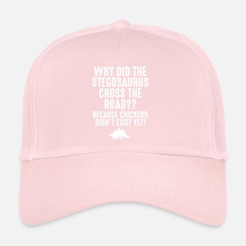Stegosaurus crosses the road Trucker Cap
