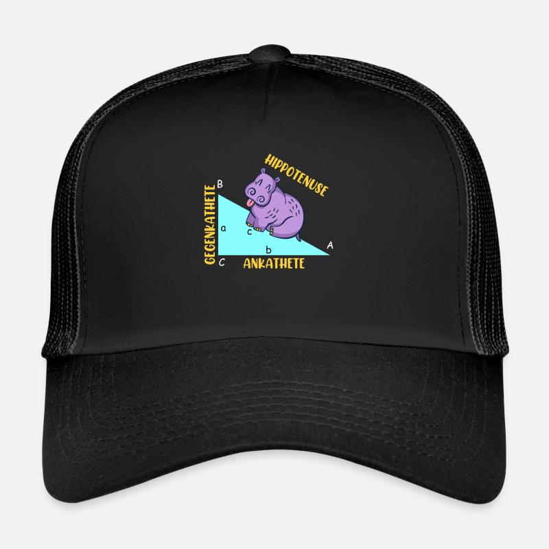 Hippotenuse Mathe - Trucker Cap - Schwarz/Schwarz