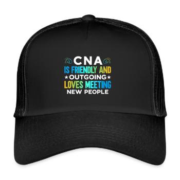 CNA Mama in the nursing home - Trucker Cap - black/black - Front
