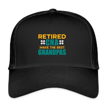 CNA in retirement makes the best grandfathers - Trucker Cap - black/black - Front