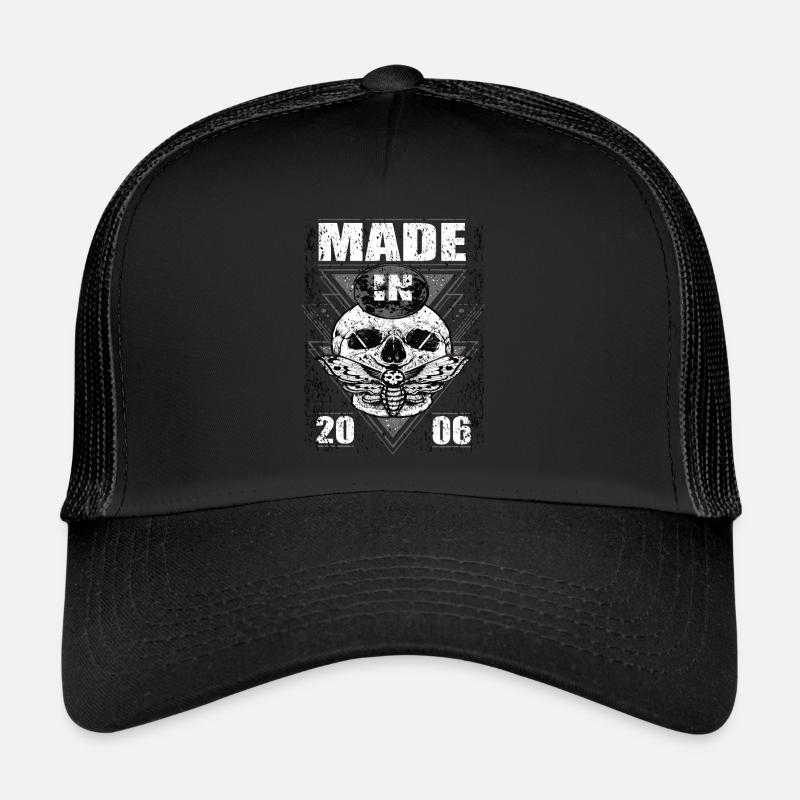 Made in 2006 Vintage Retro Limited Edition - Trucker Cap - Schwarz/Schwarz