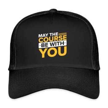 Paratriathlon - Möge Die Strecke Mit Dir Sein - Trucker Cap - Schwarz/Schwarz - Vorne