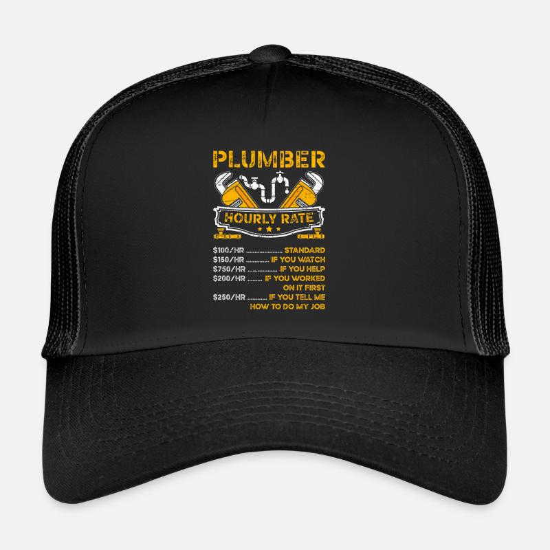 Plombier Taux horaire Sink Tools Maintenance Worker Casquette trucker 