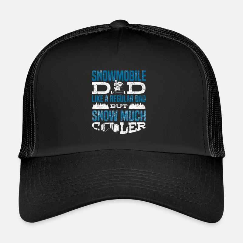 Snowmobile Riding Snowmobiling Snow Much Cooler Trucker Cap