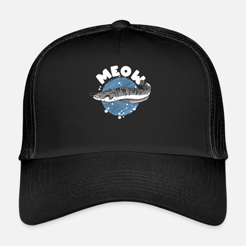 Miaou Poisson-chat Pêche Chasse au poisson Casquette trucker 