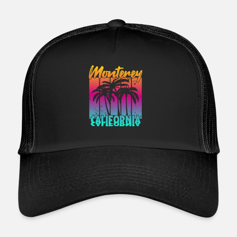 Monterey California - Trucker Cap - black/black
