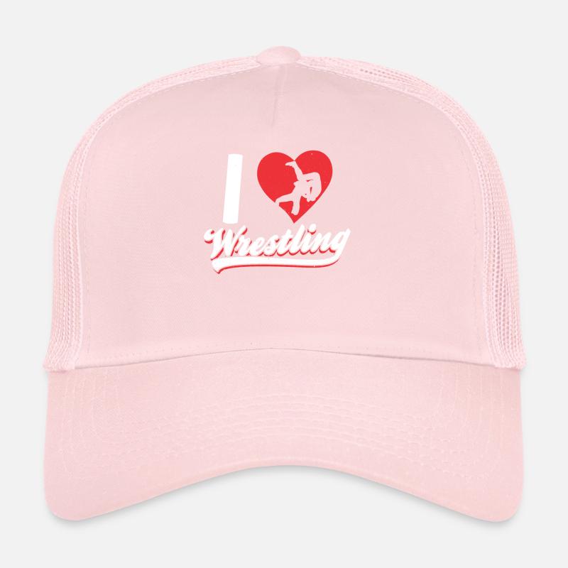 Ich Liebe Wrestling Ringen Ringer Ringkampf Trucker Cap