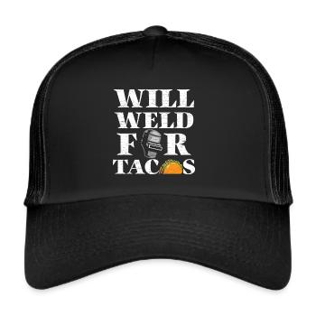 Schweißer Metallarbeiter Schweißen - Trucker Cap - Schwarz/Schwarz - Vorne