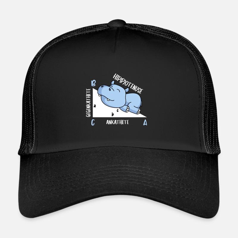 Hippotenuse Mathelehrer lustiges Mathe - Trucker Cap - Schwarz/Schwarz