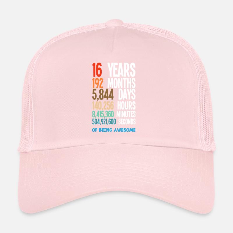 16e anniversaire Filles Garçons Casquette trucker 