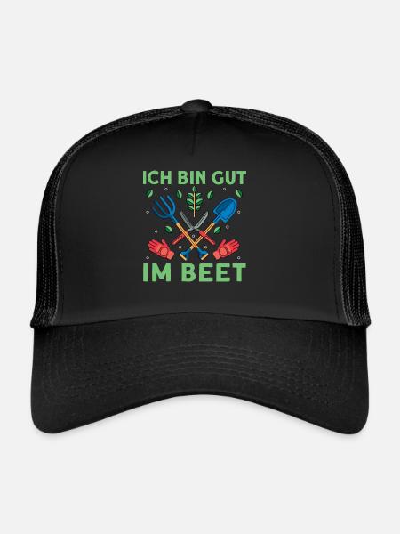 Ich Bin Gut Im Beet - Trucker Cap - Schwarz/Schwarz