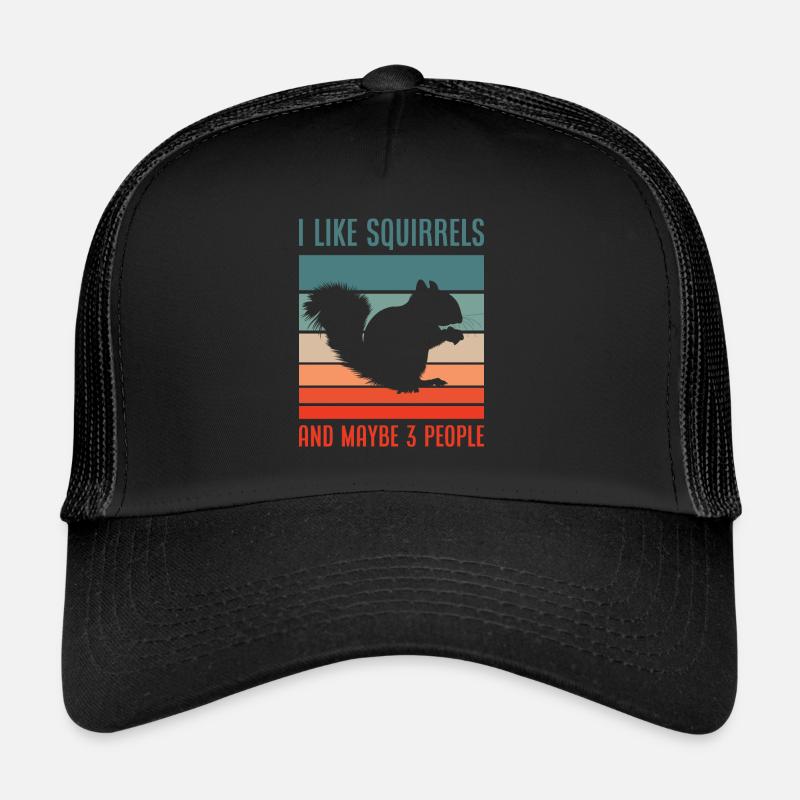 Retro Eichhörnchen Nager Geschenk Trucker Cap