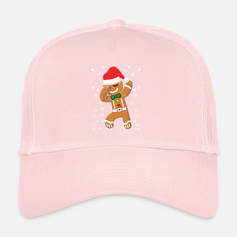 Dabbing Gingerbread Man Cookies Christmas Pjs Trucker Cap