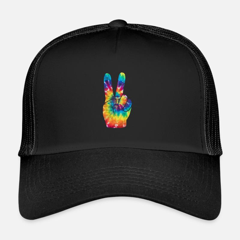 Hippie - Trucker Cap - Schwarz/Schwarz