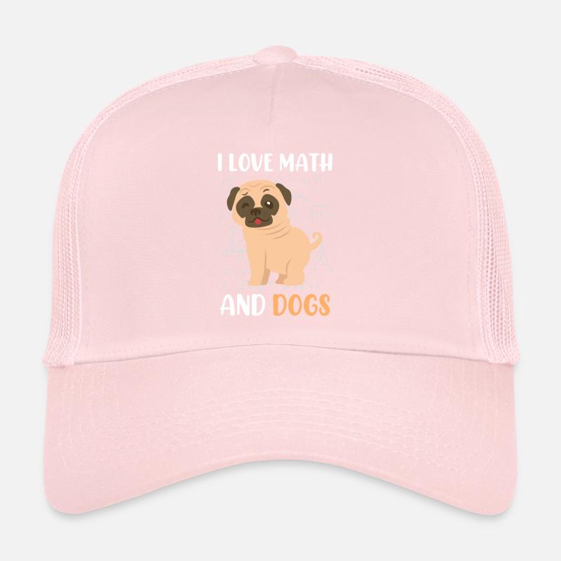 J’adore les mathématiciens en mathématiques et les vadrouilles de chien Casquette trucker 