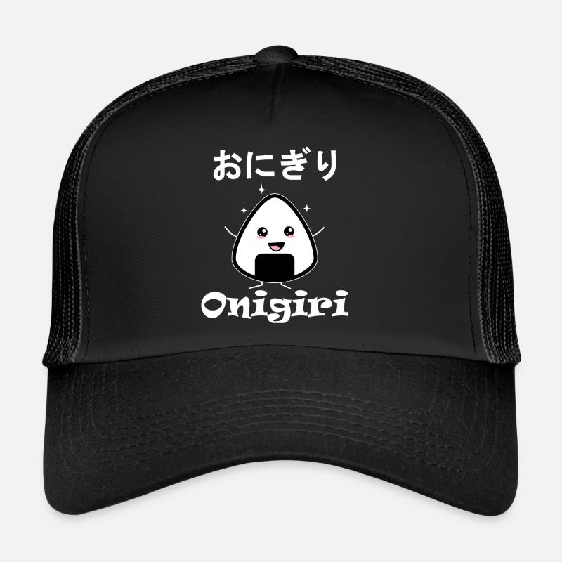 Onigiri - Kawaii - Trucker Cap - Schwarz/Schwarz