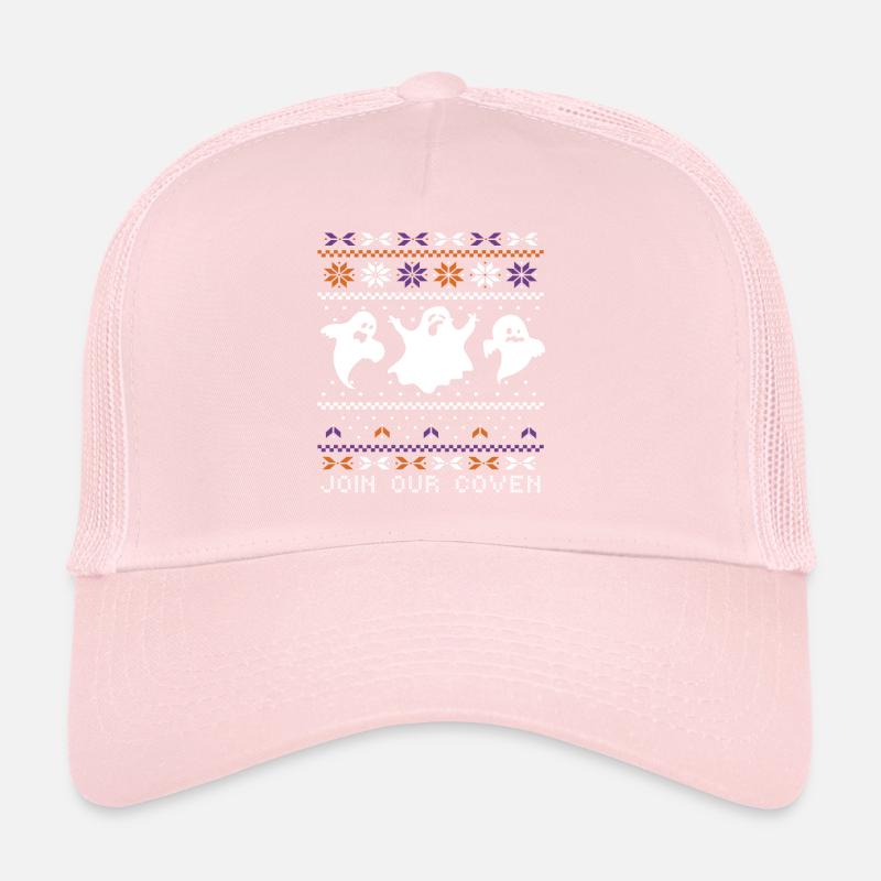 Stitch Pattern Ghost Creatures Coven Halloween Casquette trucker 