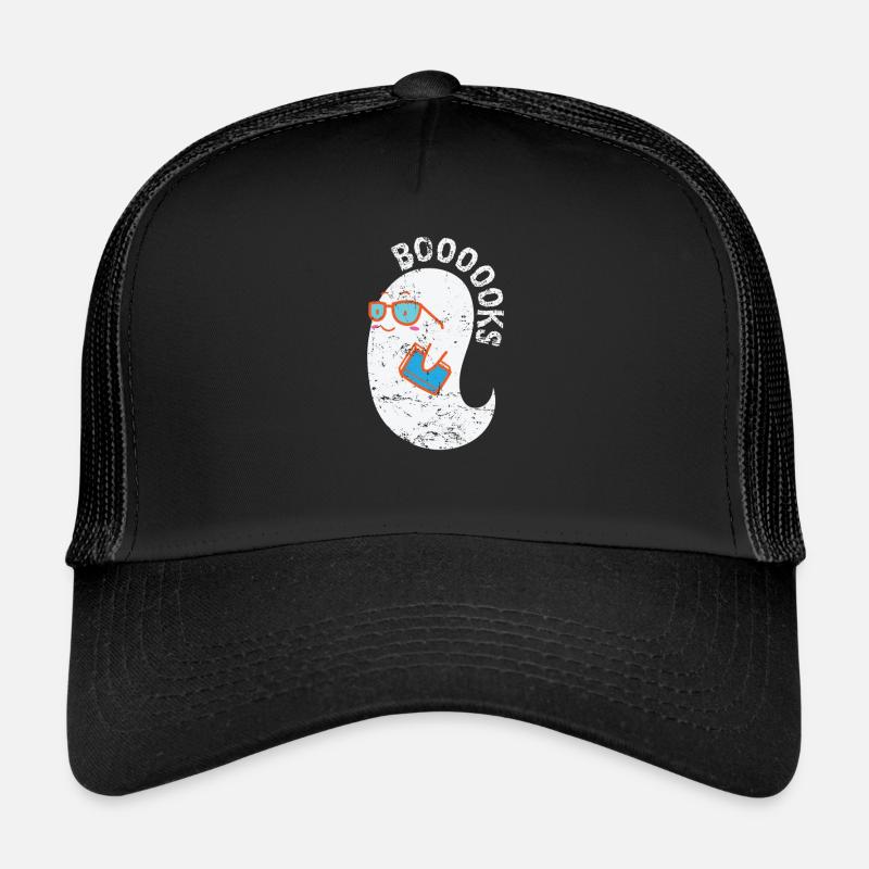 Boooooooks Geister zu Halloween Brauch - Trucker Cap - Schwarz/Schwarz