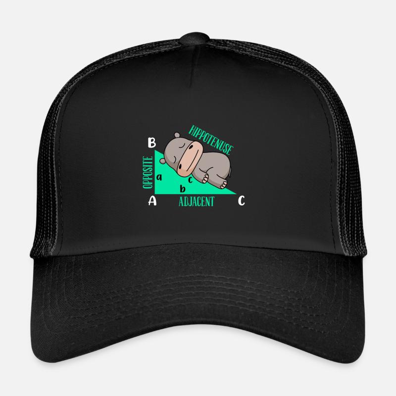 Lutiges Mathe Design Hipotenuse - Trucker Cap - Schwarz/Schwarz