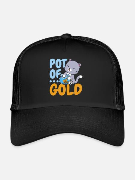 Goldpot Fish Aquarist Pisciculture Poissons rouges - Casquette trucker  - noir/noir - Devant