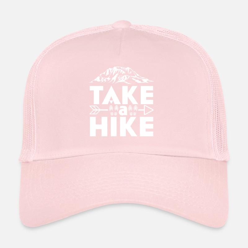 Take a hike fun mountain hiking forest Trucker Cap