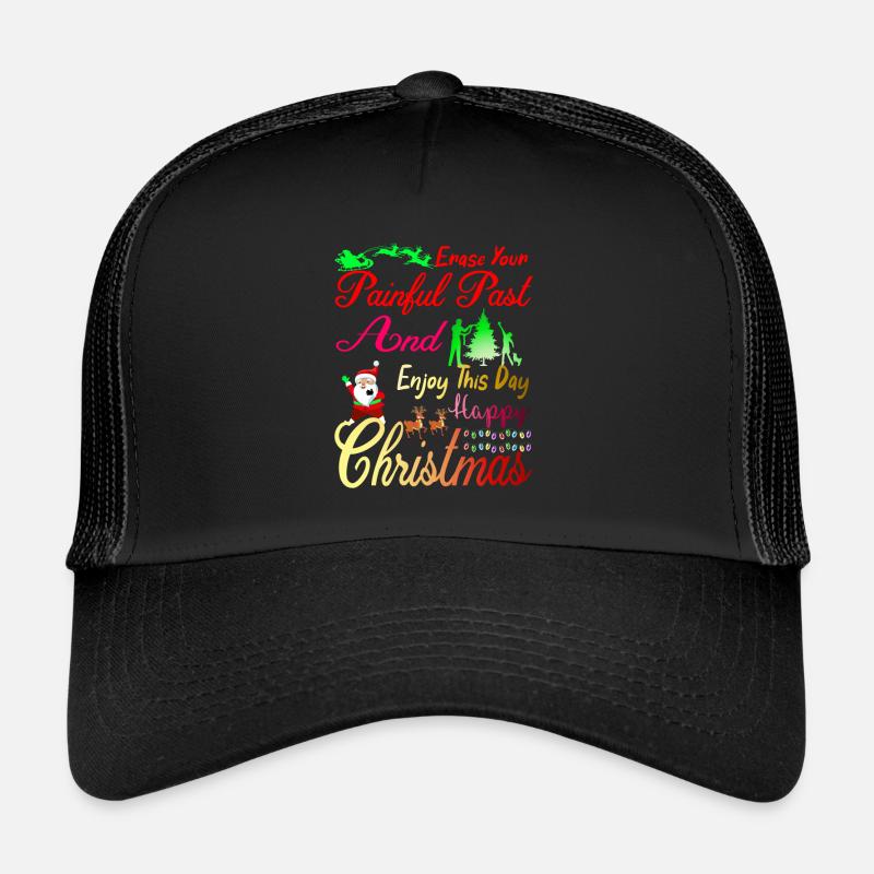 Enjoy This Day Happy Christmas - Trucker Cap - black/black