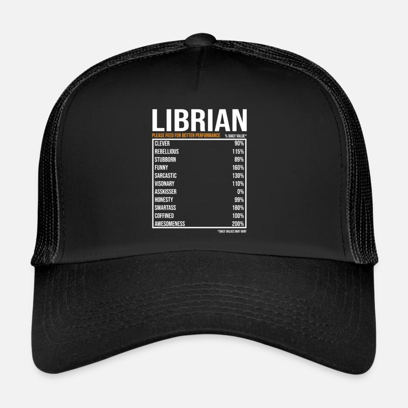 Bibliothekar Tageswerte Lustiger Bibliothekar Trucker Cap