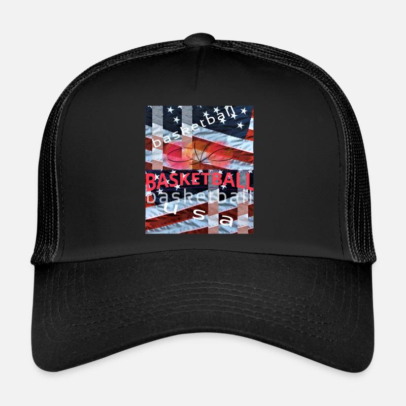 Basketball - Trucker Cap - Schwarz/Schwarz