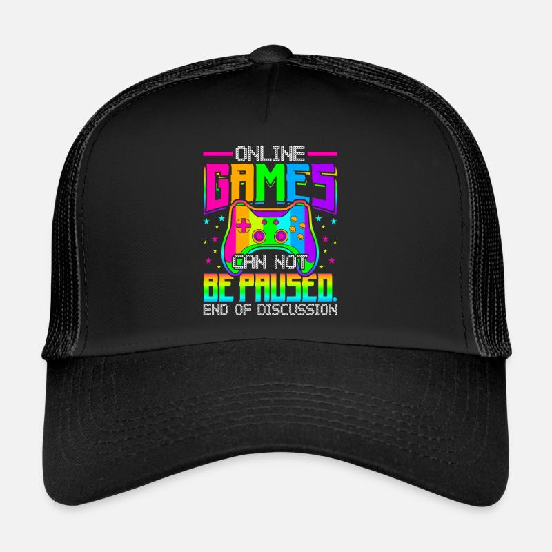 Online games cannot be paused Gaming Trucker Cap