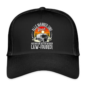 LKW Fahrer - Trucker Cap - Schwarz/Schwarz - Vorne