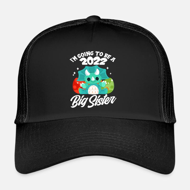 Dinosaurier Schwanger Schwester Nachwuchs 2022 Trucker Cap