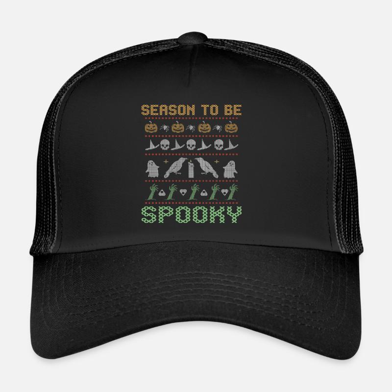 Stitch Pattern Horror Creatures Spooky Halloween Casquette trucker 