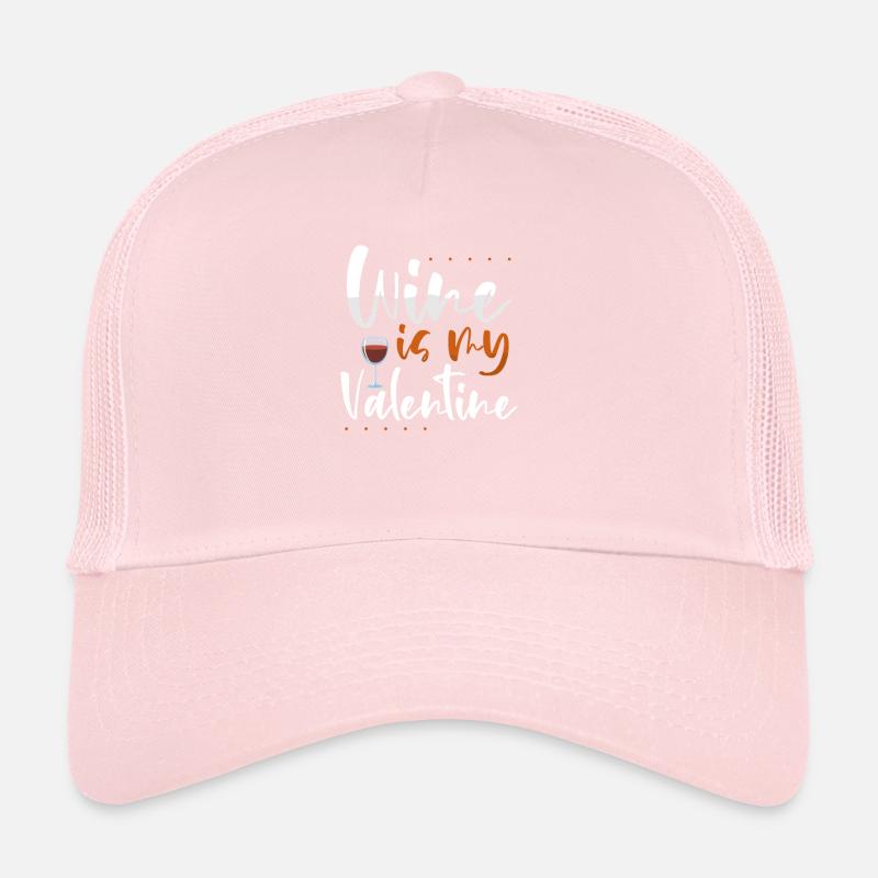 Le vin rouge est ma Saint-Valentin Casquette trucker 