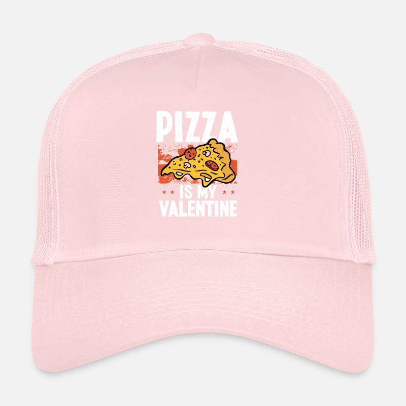 Manger de la pizza est ma Saint-Valentin Casquette trucker 