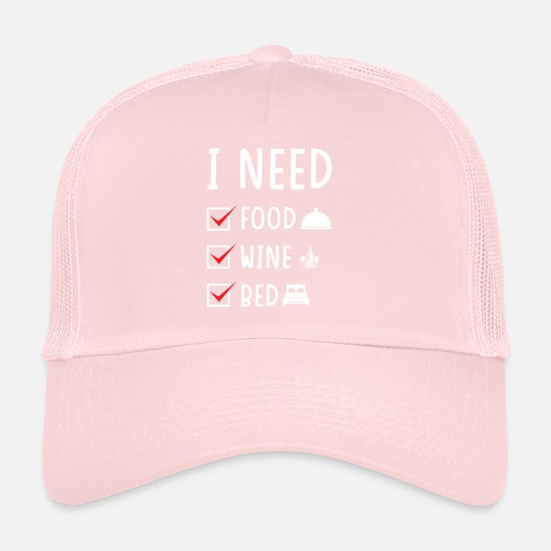 Lit de vin de nourriture Casquette trucker 
