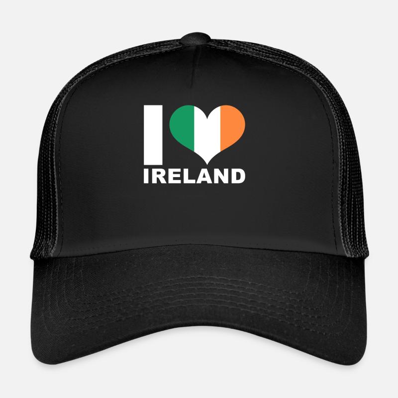 J’aime l’Irlande drapeau du cœur Irlande Casquette trucker 