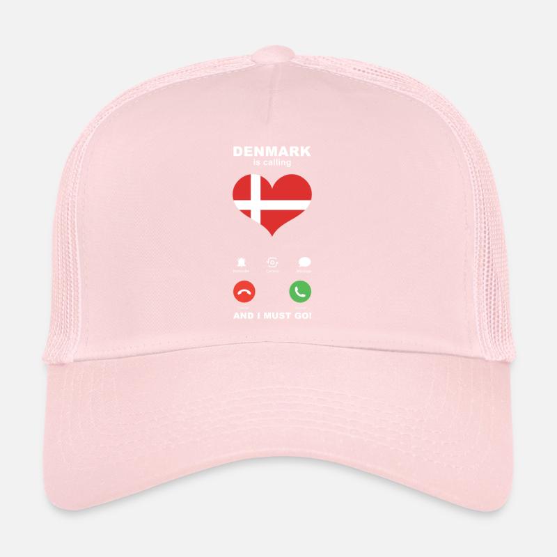 Le Danemark appelle Denmark Heart Souvenir Casquette trucker 