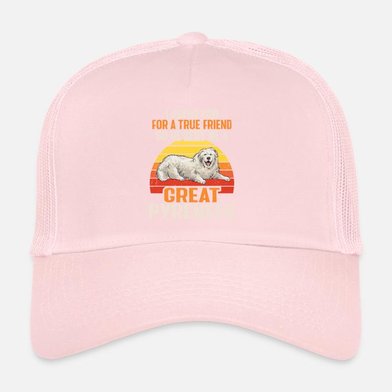Large Pyrenean Dog Trucker Cap