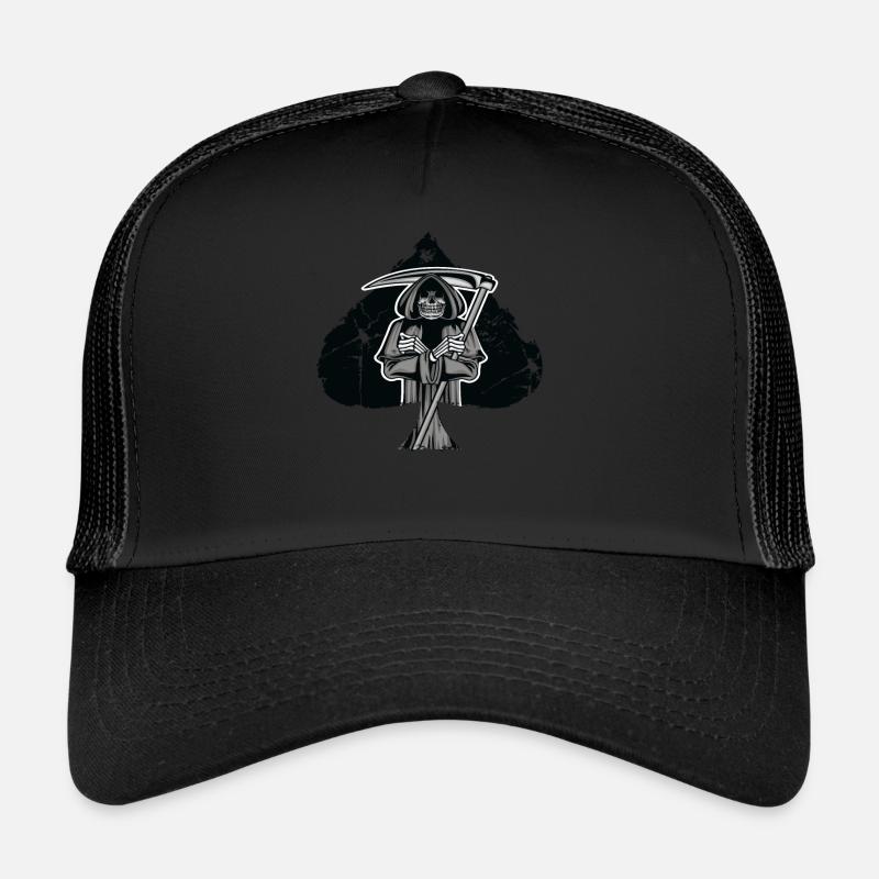 Skelett Totenkopf Schwarz Trucker Cap