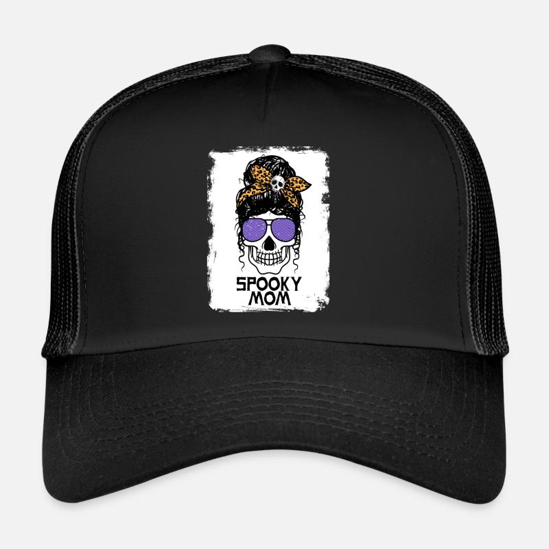 Spooky Mom - Messy Bun Trucker Cap