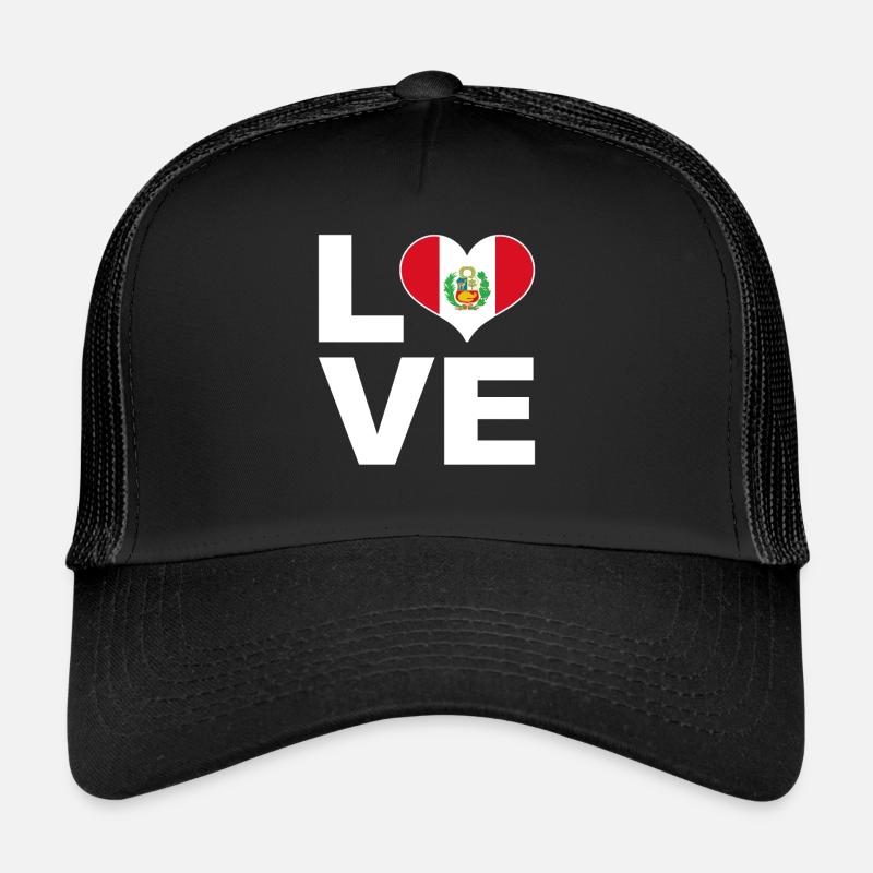 Ich liebe Peru Herz Flagge Peru Trucker Cap