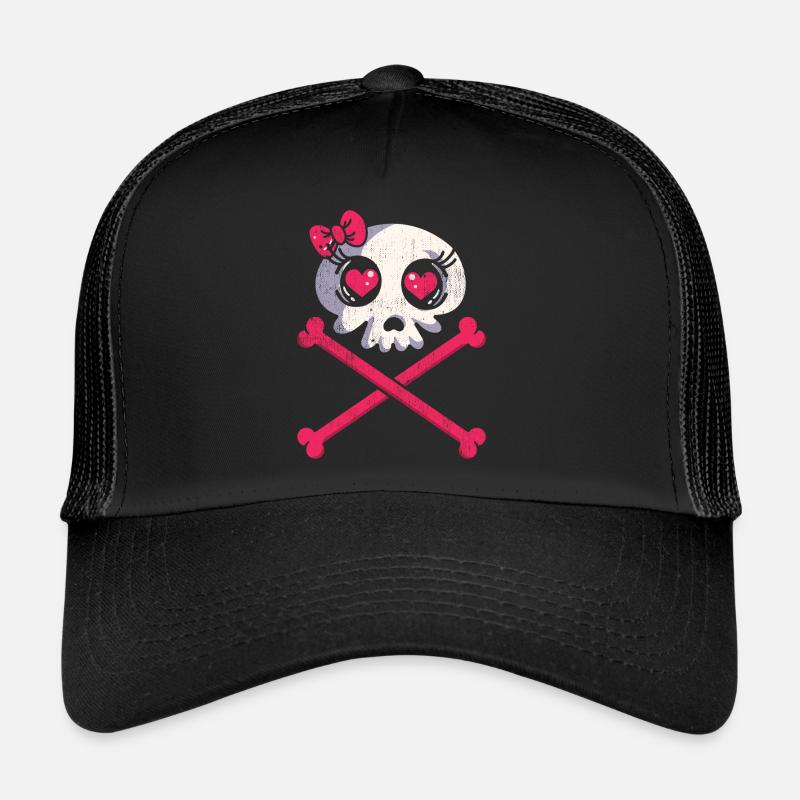Bone Skeleton Face Horreur Effrayant Halloween Casquette trucker 