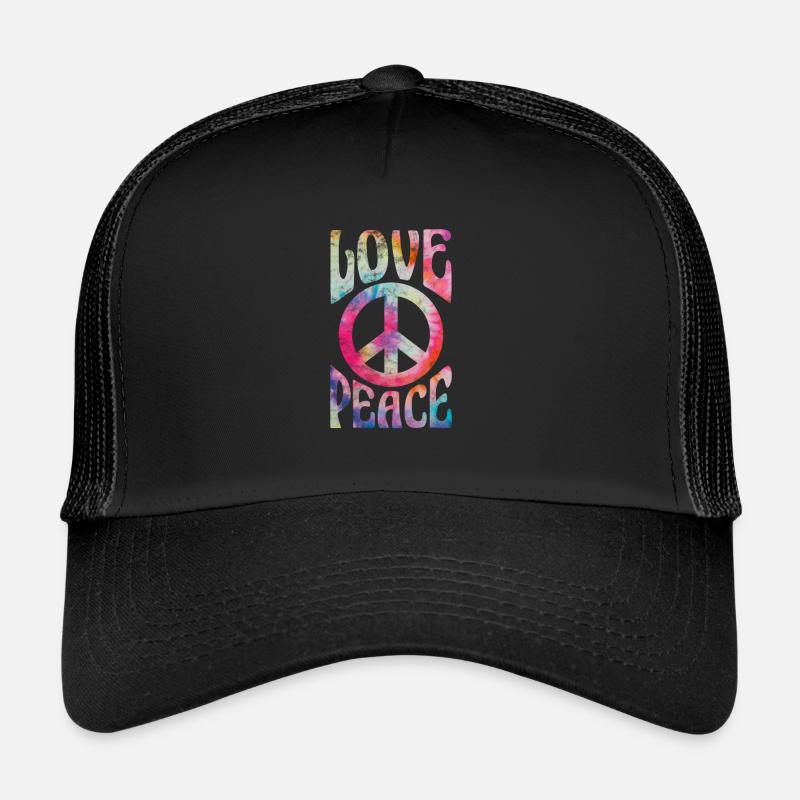 Hippie - Trucker Cap - Schwarz/Schwarz
