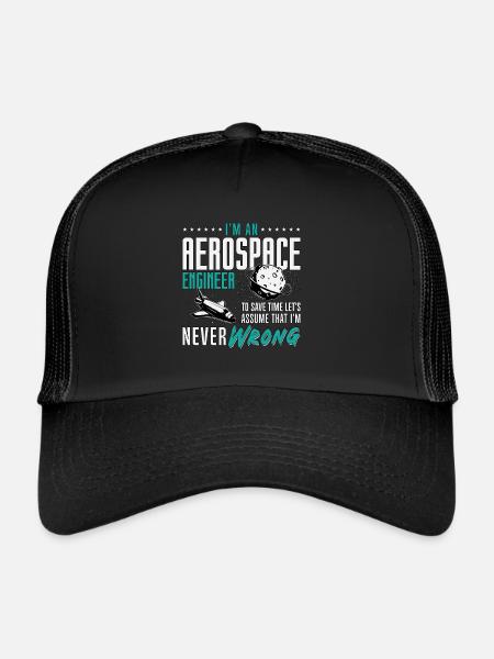 Aerospace I'm An Aerospace Engineer Engineering - Trucker Cap - black/black - Front