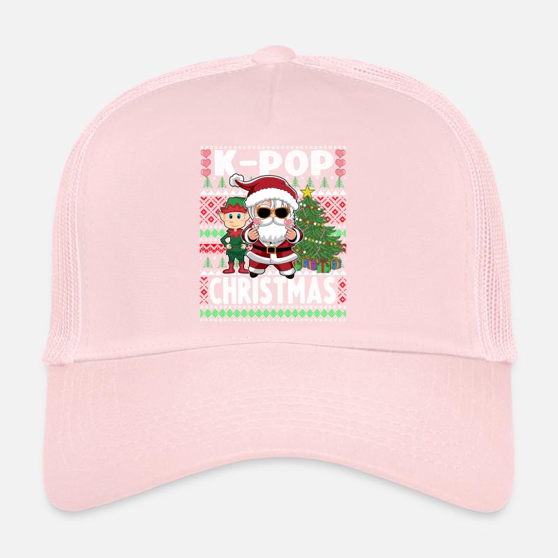 Santa et Elf K-Pop Noël Ugly Sweater Casquette trucker 