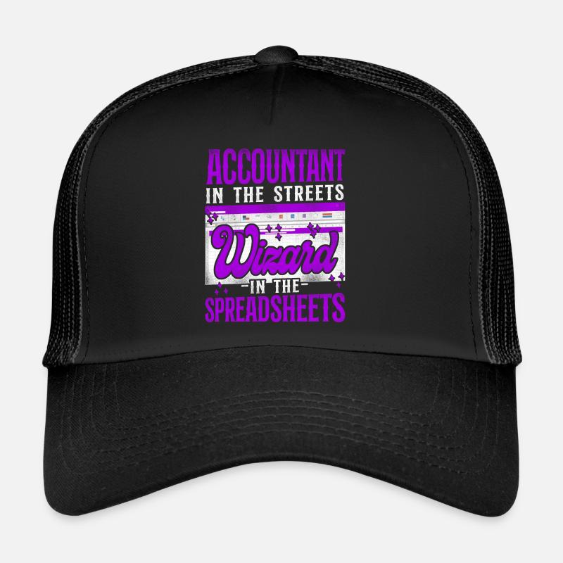 Comptable Comptable Comptable Comptabilité - Casquette trucker - noir/noir