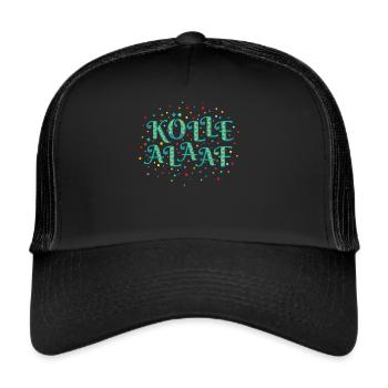 Kölle Alaaf Kölner Karneval Köln Rosenmontag - Trucker Cap - Schwarz/Schwarz - Vorne