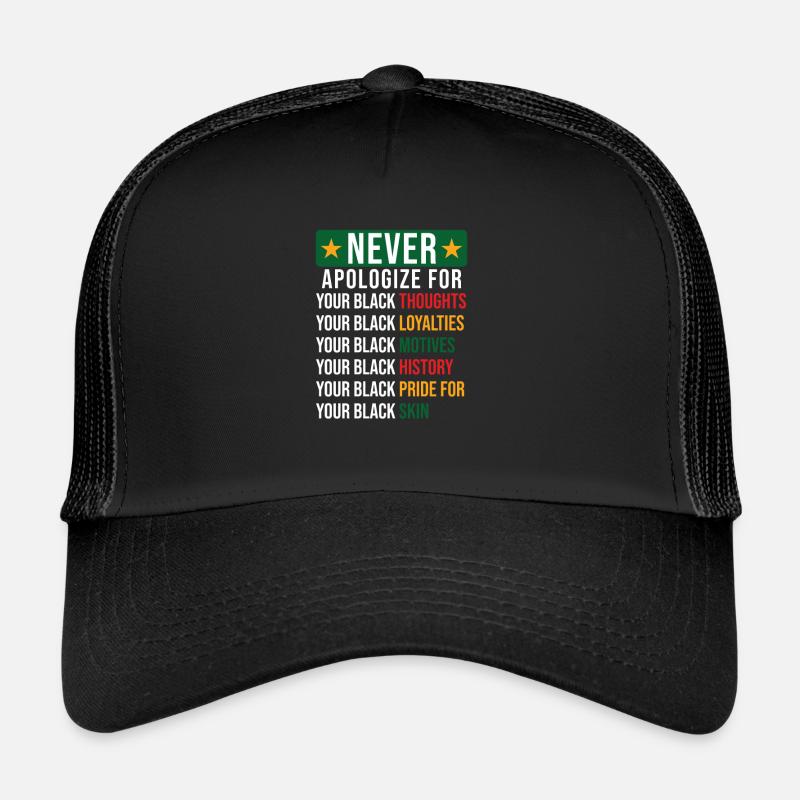 Black History - Trucker Cap - Schwarz/Schwarz
